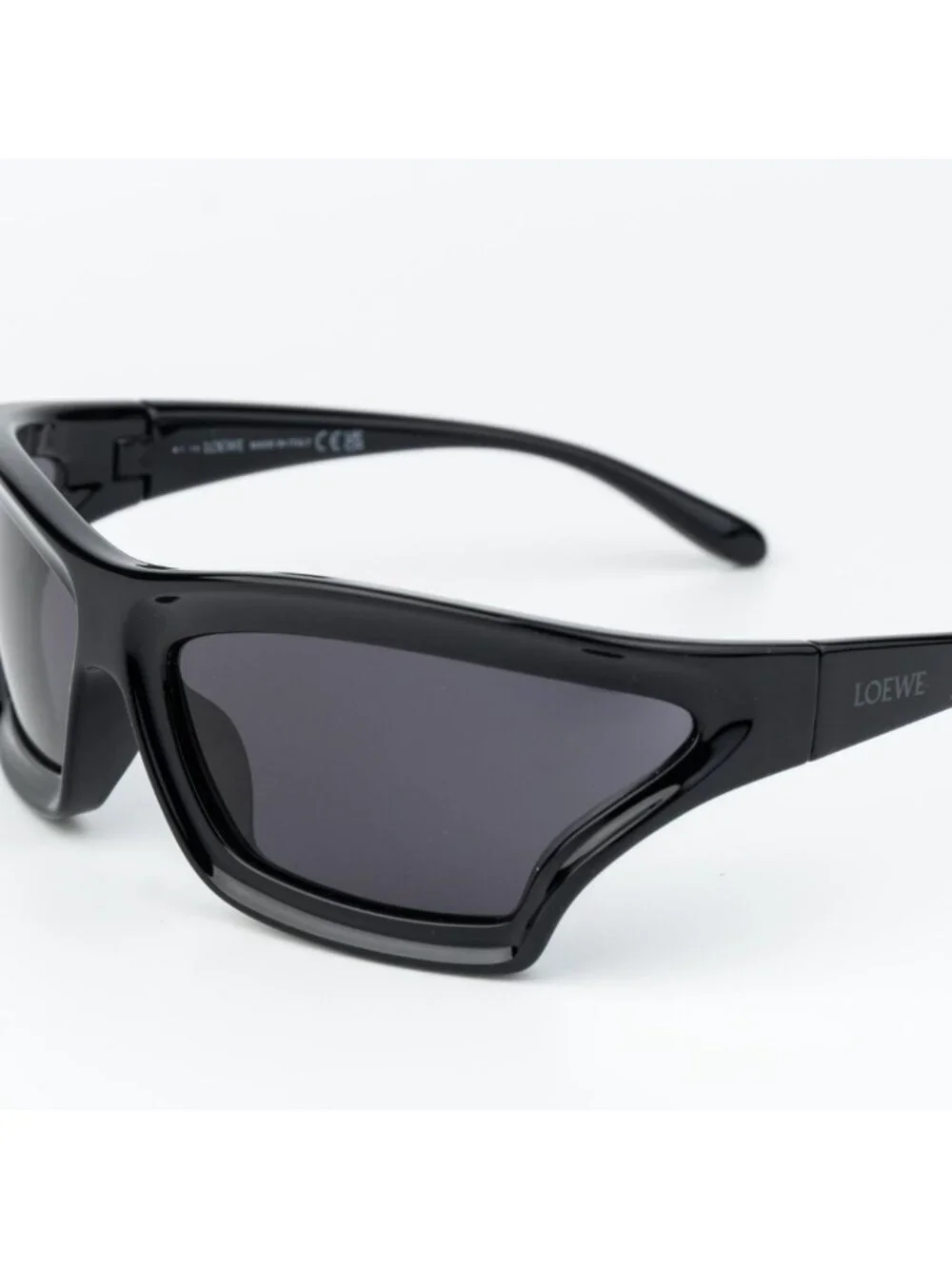 Loewe x PAULA'S IBIZA Men Sunglasses Black Smoke Wraparound LW40143U 01A